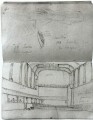 Vista del interior de la cancha de tenis Neoclasicismo Jacques Louis David